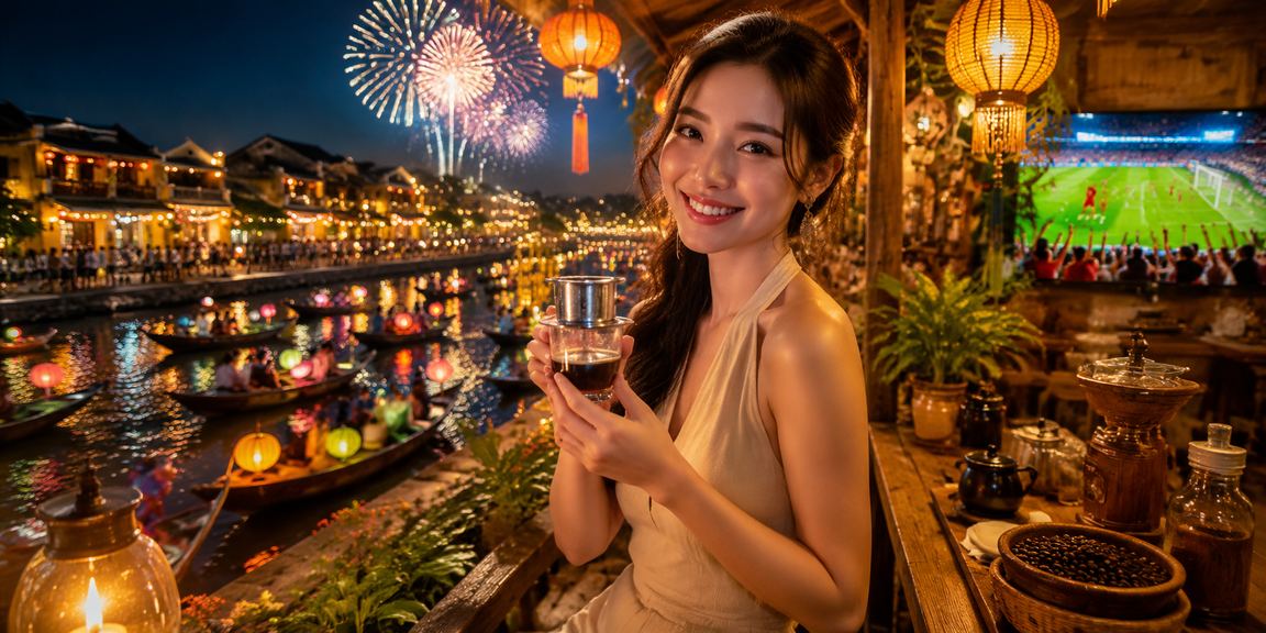 Người chơi tại Hội An xem xét điều khoản khuyến mãi cá cược bên tách cà phê sáng